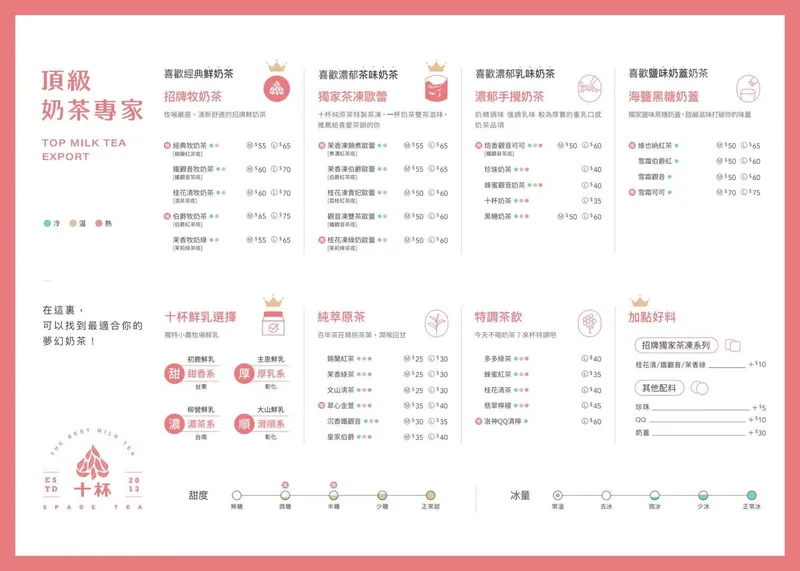 十杯 菜單